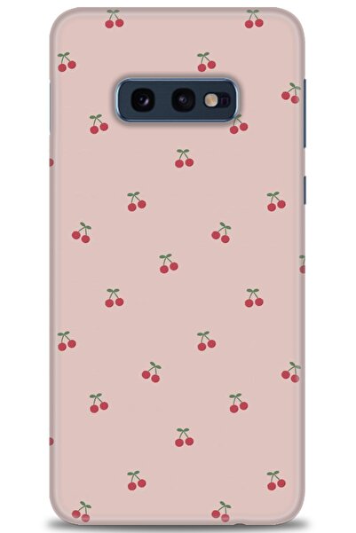 MRCİLETİSİM Samsung Galaxy S10E Kılıf HD Baskılı Kılıf - Kirazlar + Tam Ekran...