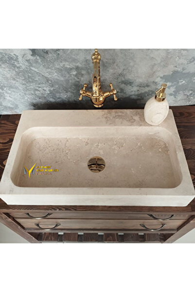 Genel Markalar Traverten Dikdörtgen Sabunluk Detay Lavabo