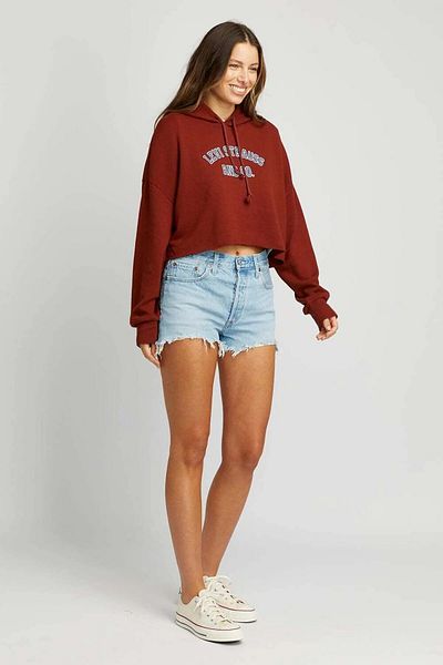 Levi's Hanorac de damă Claret Red cu guler clasic