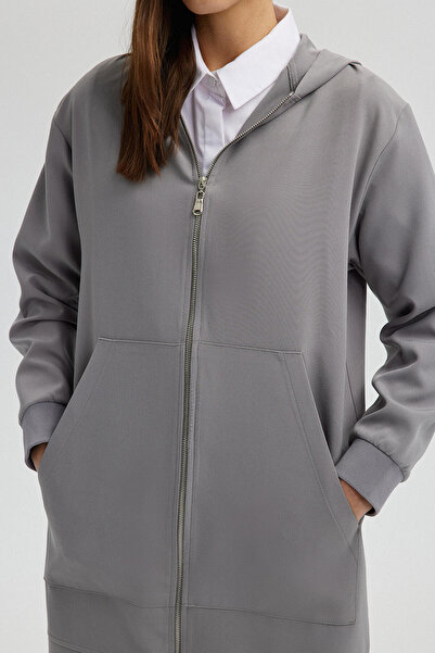 Touché Privé TENKÁ KREPOVÁ BUNDA NA zip