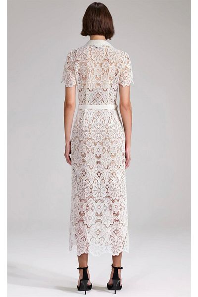 nish for you White Half Sleeve Designer Dress