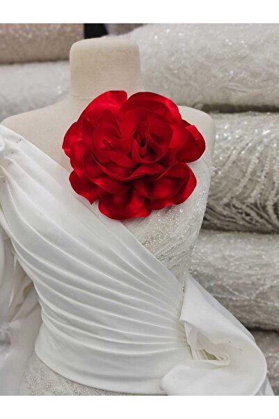 Esteks Dantel ve Tekstil Aksesuarları Iğneli Yaka Çiçeği Broş Kumaş Çiçek Gül...