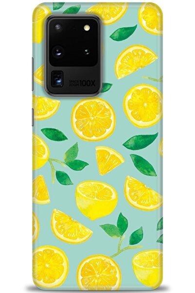 GMOtp حافظة سامسونج جالاكسي S20 الترا مطبوعة بدقة عالية - شرائح ليمون