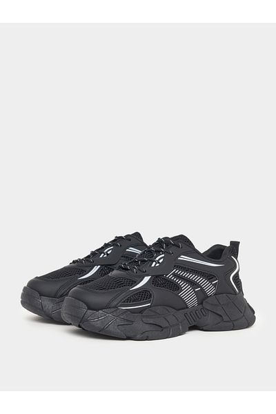 Styli Color Block Graphic Cut Out Chunky Sole Sneakers
