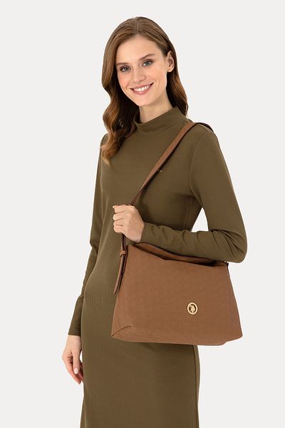 U.S. Polo Assn. Brown Women's Shoulder Bag - 50303426 -Vr197