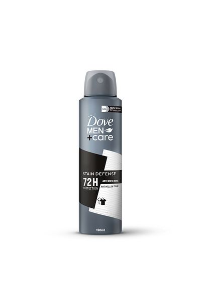 Dove Men Care Deodorant Body Spray, Clean Scent, 72-Hour Stain Defense, Anti-Marks & Stains, 150ml