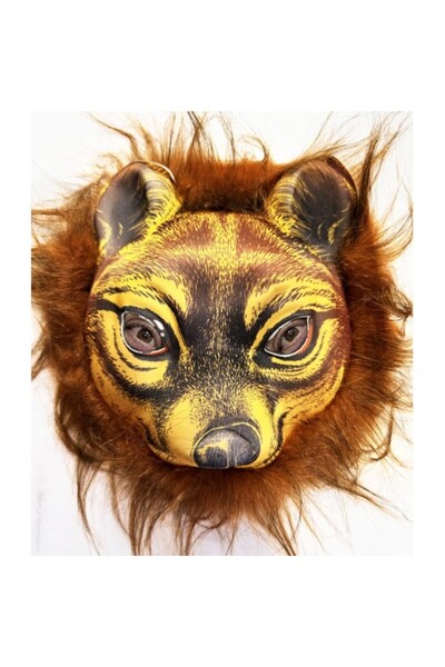 PERİBOİA قناع النمر الأسد ذو الشعر البني ميجا بلوش رقم 32