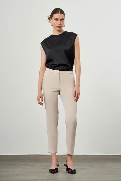 Mizalle Classic Bsc Beige Trousers