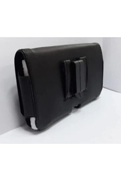 TEKNETSTORE Siyah Büyük Boy Kemere Takılan Akıllı Telefon Kılıfı