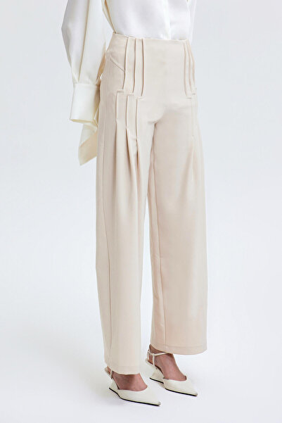 Touché Privé Crepe Trousers - Waist Detailed