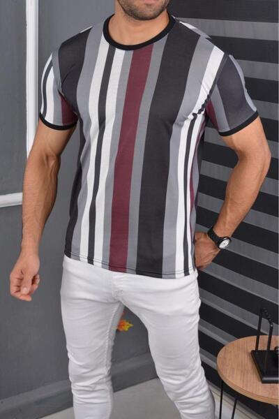 MCZ GİYİM Ανδρικό T-Shirt Crew Neck Slim-Fit