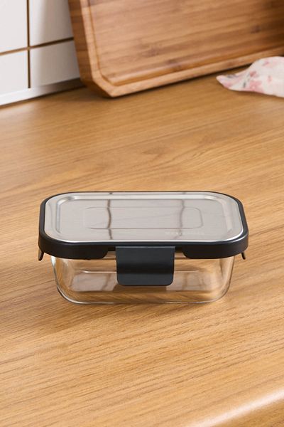 Karaca Vera Glass Storage Container with Metal Lid 370 ml