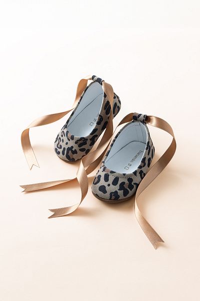 Banamio Diana Ribbon Genuine Leather Baby Ballerina Shoes