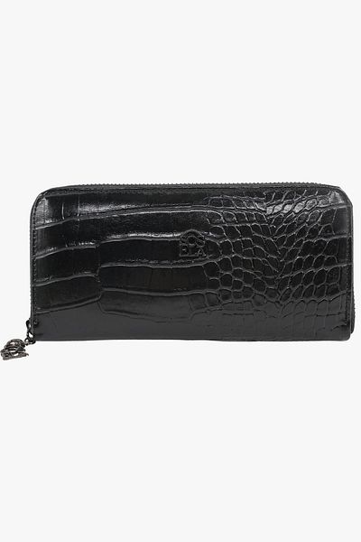 SOSELA 56-4032 Women's Nicol Crocodile Black Wallet