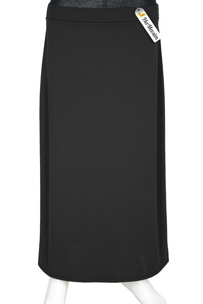 Hermevsim Eray Women - Fusta neagră Scuba Crepe, fără căptușeală, creion strâns