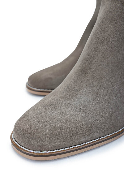 Tamer Tanca Kadın Hakiki Deri Vizon Süet Topuklu Bot