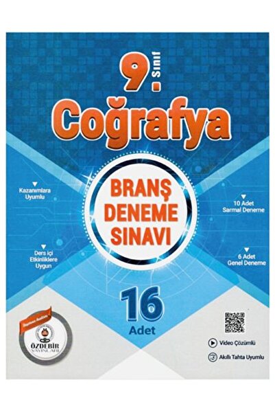ÖZDEBİR YAYINEVİ 9.Sınıf Güncel Baskı 16X16 Coğrafya Branş Deneme