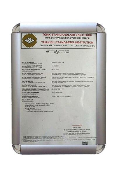 Çıracı Grup 20 kg 6mm Çam Peleti Enplus A1 Tse Belgeli (Beyaz Logosuz Çuval ile gönderilmektedir)