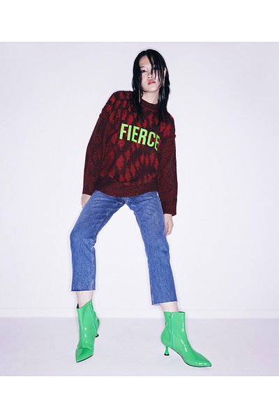 Twist Oversize Jacquard pulóver