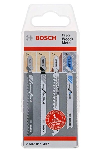 Bosch Professional 2607011437 15 Parça Dekupaj Testeresi Bıçağı Seti (Ahşap v...