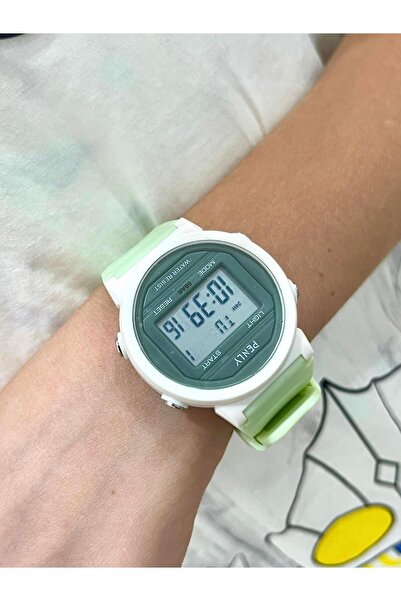 Penly Su Geçirmez Dijital Çocuk Kol Saati 219 Model Yeşil Kronometre-alarmlı 5atm