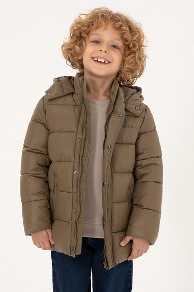 U.S. Polo Assn. Boy's Khaki Coat 50293910 -Vr027
