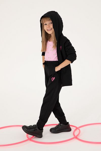 U.S. Polo Assn. Girl's Black Sweatpants 50296289 -Vr046