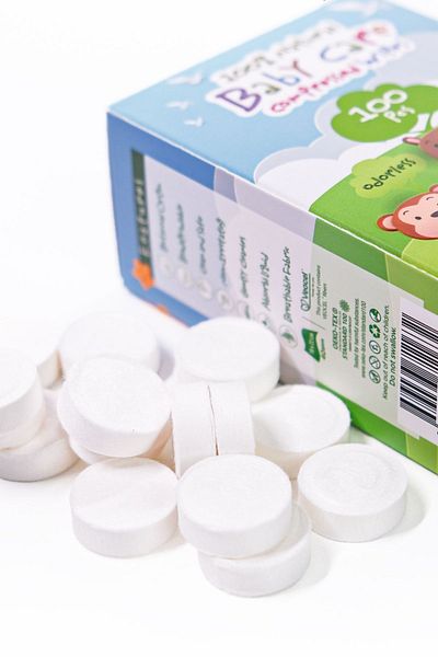 HandyTowel 100 Compressed Tablet Wipes for Baby