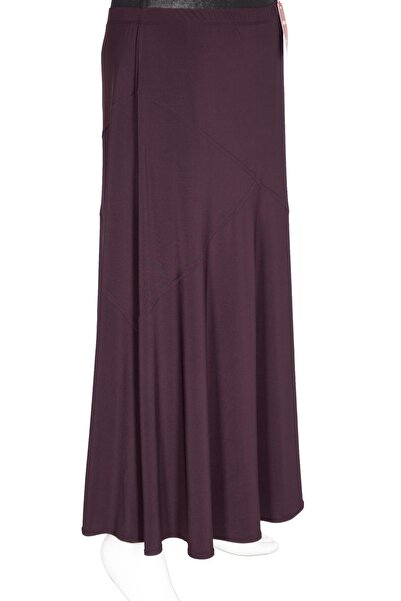 Hermevsim Hesna Women - Large Size Sandy Plum Skirt Cross Unlined