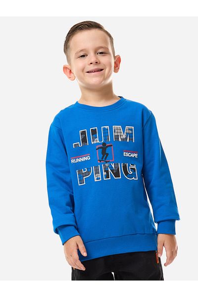 Victor and Jane By Styli Graphic Print Regular Fit Sweatshirt