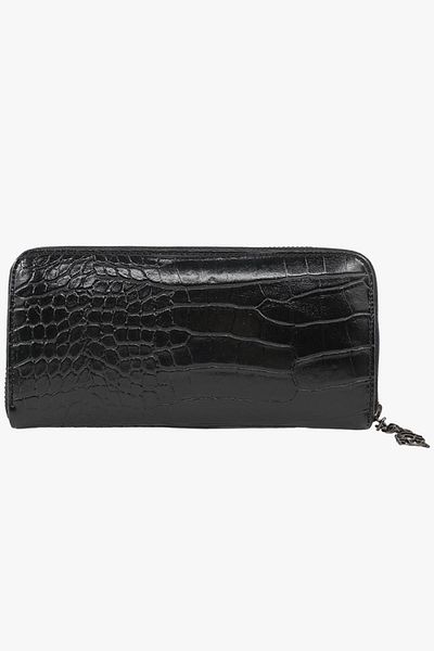SOSELA 56-4032 Women's Nicol Crocodile Black Wallet