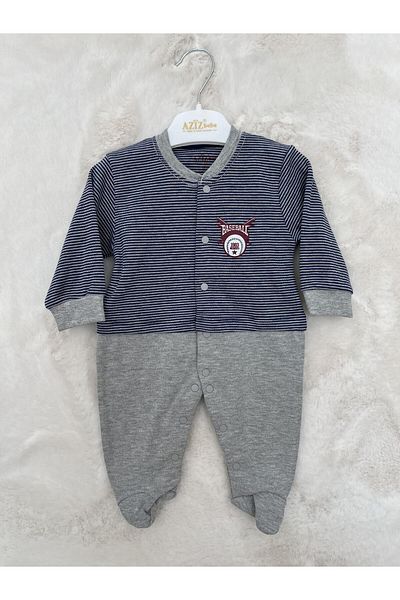 Aziz Bebe Velvet Footless (Without Shoes) Jumpsuit 0-6 Months