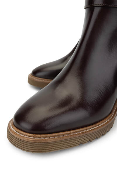 Tamer Tanca Kadın Hakiki Deri Kahverengi Casual Çizme