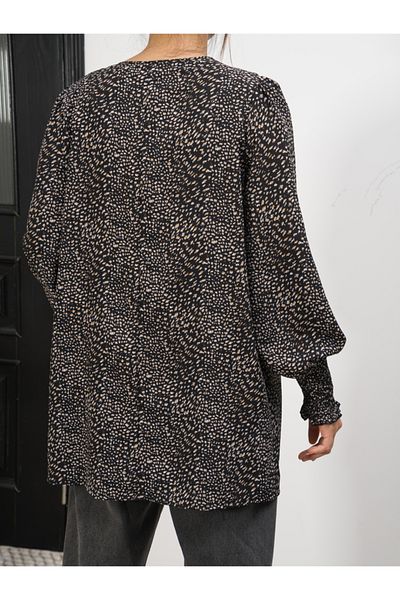 DY By Styli Ditsy Print Open Front Cuff Kimono