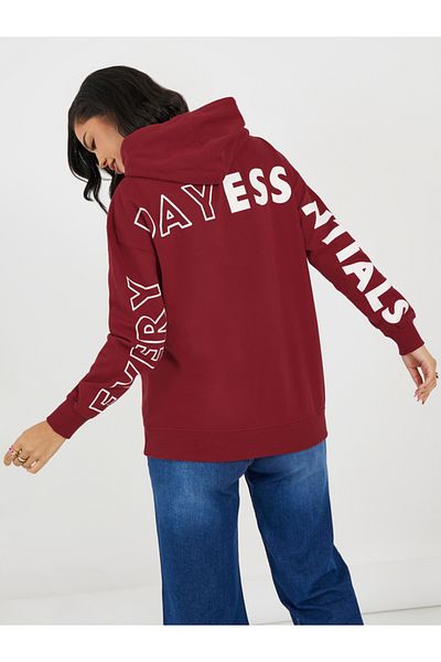 Styli Oversized Longline Dropped Shoulder Hoodie with Back Print