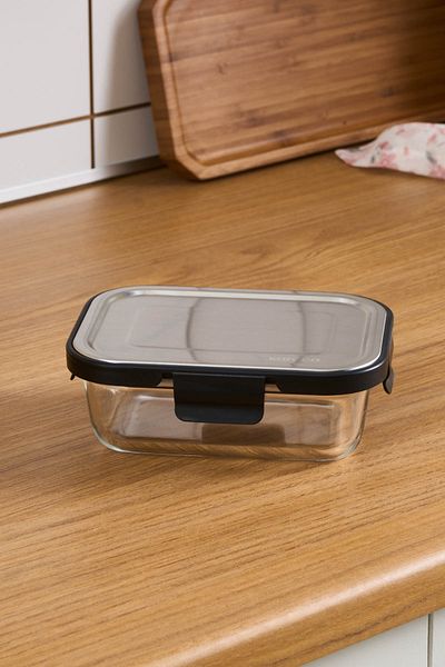 Karaca Vera Glass Storage Container with Metal Lid 640 ml