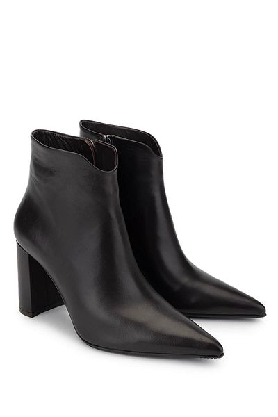 Tamer Tanca Women's Genuine Leather Brown Heeled Boots