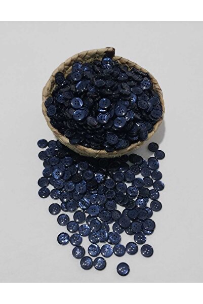 Tasarım Navy Blue Color 1.5 cm Diameter Polyester Button 20 Pieces.