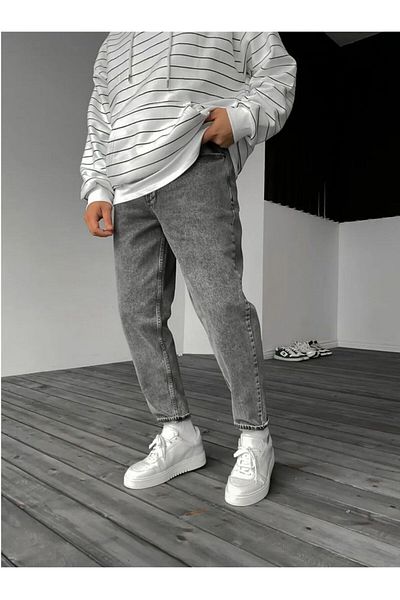 oraystore Παντελόνι Boyfriend Acid Grey