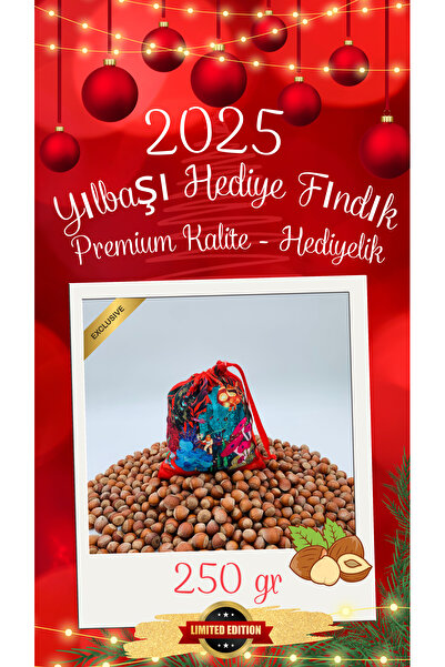geniuspond 2026 Yılbaşı Özel Seri Hediyelik Premium 2024 Giresun Yağlı Kabuklu 56 Randıman Fındık(250 Gr)