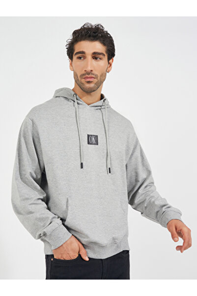 Styli Minimal Print Relaxed Fit Hoodie