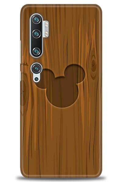 MRCİLETİSİM Xiaomi Mi Note 10 Pro Kılıf HD Baskılı Kılıf - Ahşap Mickey + Tam...