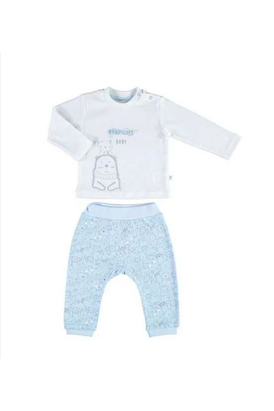 Biorganic Handsome Animals Set of 2-Ecru-Blue