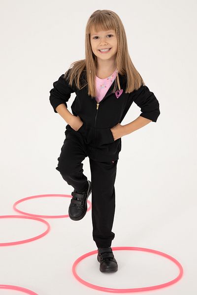 U.S. Polo Assn. Girl's Black Sweatpants 50296289 -Vr046