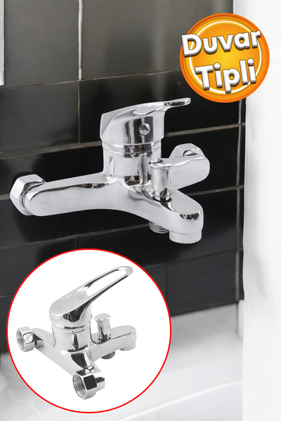 Badem10 Duvar Tipli Lavabo Banyo Mutfak Batarya Duş Bulaşık Musluğu Bataryası...