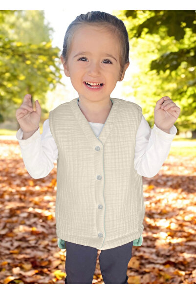 Joyous Mom Kids Muslin Baby Vest Organic Muslin Children's Vest Newborn Vest Winter Baby and Children's Vest