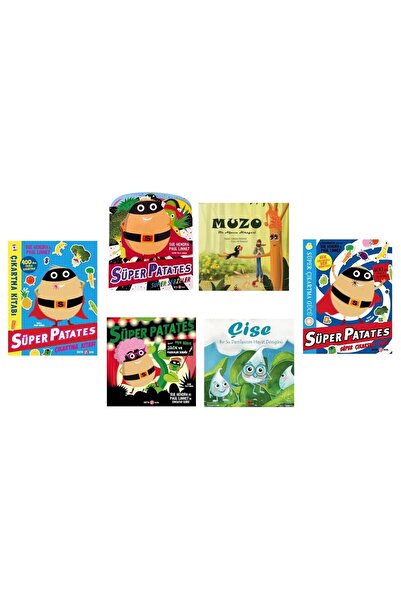 Beta Kids Yayınları Süper Patates-Süper Sebzeler-Jack ve Fasülye Sırığı-2 Adet Çıkartma Kitabı-Muzo ve Çise Hikaye Kitap