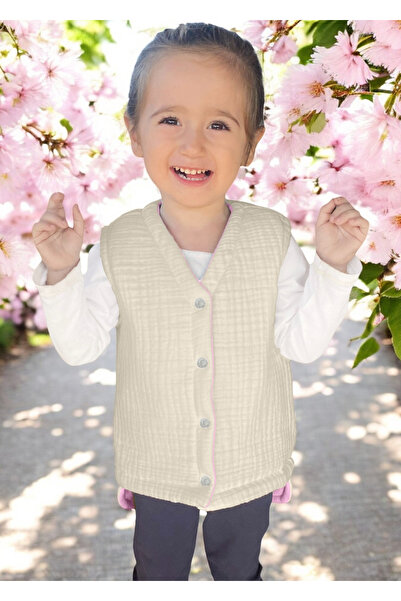 Joyous Mom Kids Muslin Baby Vest Organic Muslin Children's Vest Newborn Vest Winter Baby and Children's Vest