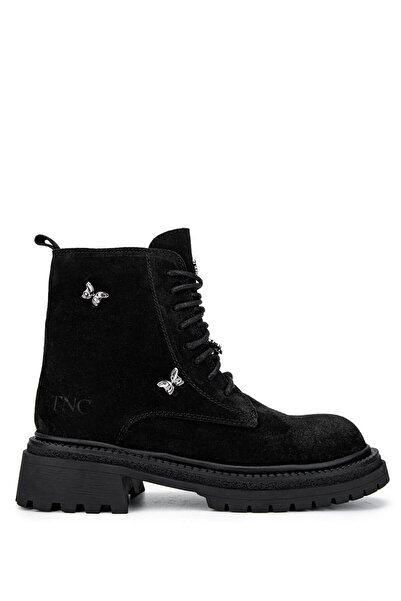 Tamer Tanca Kadın Hakiki Deri Siyah Süet Casual Bot