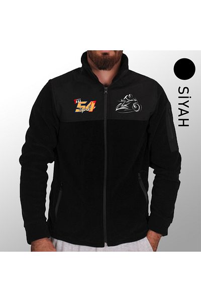 Crea Eymer Wear Toprak Razgatlıoğlu 54 Motor Designed Solo Non-Pilling Full Zipper Softshell Fleece